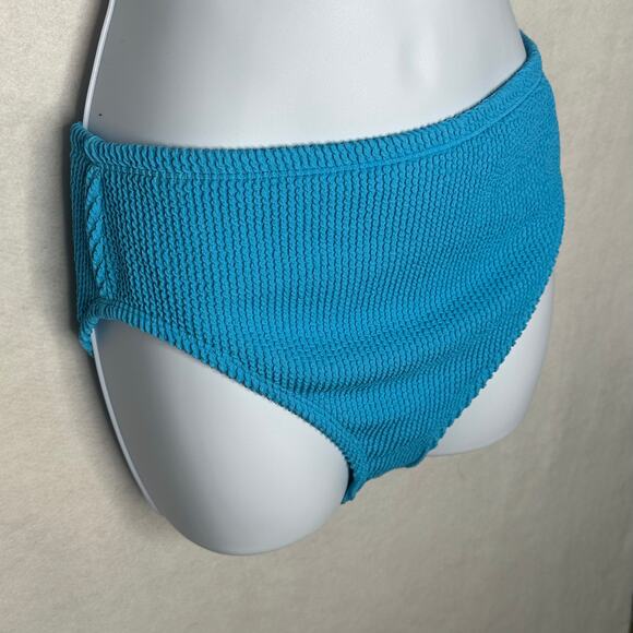 NWT Bleu Rod Beattie Pucker Up High Waist Bikini Bottom Blue – Size 6 - Picture 3 of 7